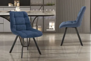 Rousseau - Stoel Lizzy Stof Blauw - 88.5x52x61.5 cm | Belga Meubelen Sale
