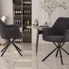 Rousseau - Stoel Lucie Boucle - Grijs Rug PU Lichtgrijs - 82.5x62x63 cm | Belga Meubelen Clearance