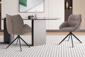 Rousseau - Stoel Mahi - Stof Peper - 90x59.5x66 cm | Belga Meubelen Best