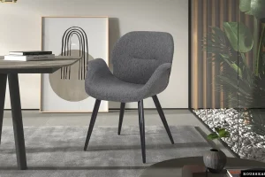 Rousseau - Stoel Maxim Stof Grijs - 85x64x60 cm | Belga Meubelen Clearance