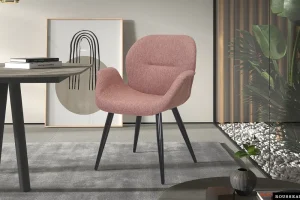 Rousseau - Stoel Maxim Stof Roze - 85x64x60 cm | Belga Meubelen Best