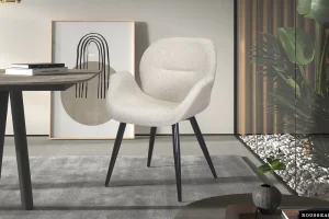 Rousseau - Stoel Maxim Stof Beige - 85x64x60 cm | Belga Meubelen Clearance