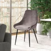 Rousseau - Stoel Mirano Fluweel Grijs - 86x49x61 cm | Belga Meubelen Discount
