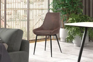 Rousseau - Stoel Mirano Micro fiber PU Bruin - 86x49x61 cm | Belga Meubelen New