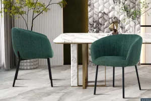 Rousseau - Stoel Sevilla Stof Groen - 79x57x62 cm | Belga Meubelen Clearance