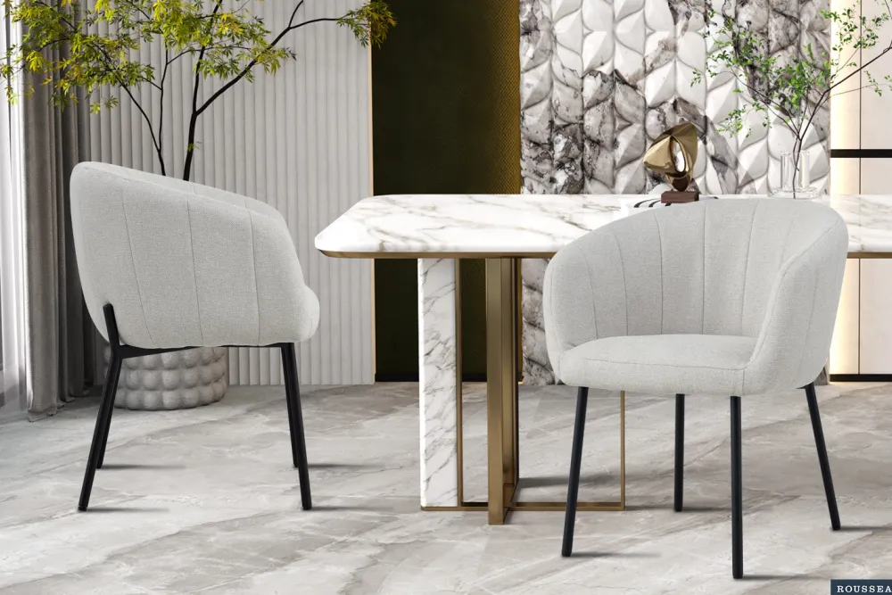 rousseau__stoel_sevilla_s_0-6.webp Rousseau - Stoel Sevilla Stof Beige - 79x57x62 cm | Belga Meubelen Online