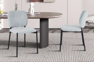 Rousseau - Stoel Sophia Stof Lichtgrijs - 81x47x56 cm | Belga Meubelen Online