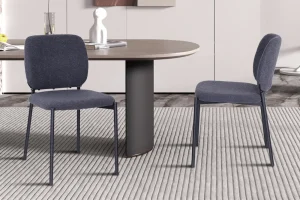 Rousseau - Stoel Sophia Stof Donkergrijs - 81x47x56 cm | Belga Meubelen Best