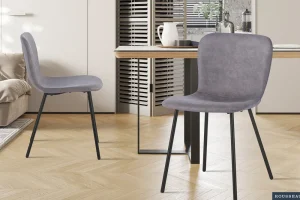 Rousseau - Stoel Susan PU Taupe - 77x45x52 cm | Belga Meubelen Clearance