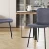 Rousseau - Stoel Susan PU Donkergrijs - 77x45x52 cm | Belga Meubelen Discount