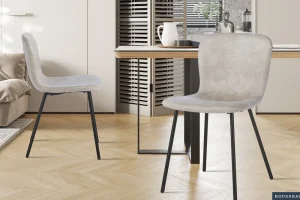 Rousseau - Stoel Susan PU Beige - 77x45x52 cm | Belga Meubelen Online