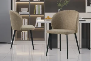 Rousseau - Stoel Toledo Stof Zand - 80x51x55 cm | Belga Meubelen Sale