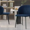 Rousseau - Stoel Toledo Stof Blauw - 80x51x55 cm | Belga Meubelen Clearance