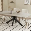 Rousseau - Tafel Apollo 180 cm Deens Ovaal Glanzend Steen Shakespear Beige - 76x180x90cm | Belga Meubelen Clearance