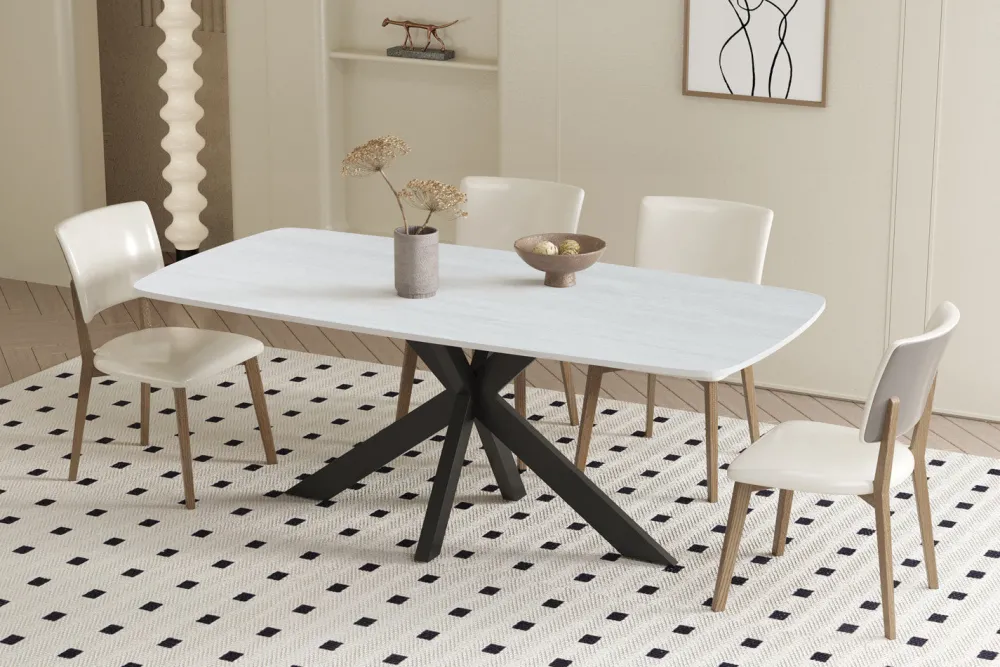 rousseau__tafel_apollo__c_0.webp Rousseau - Tafel Apollo 180 cm Deens Ovaal Steen Baroque Grijs - 76x180x90cm | Belga Meubelen Outlet