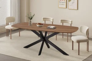 Rousseau - Tafel Aziz 200 cm Deens Ovaal Decor Oude Eik - 76x200x100cm | Belga Meubelen Clearance