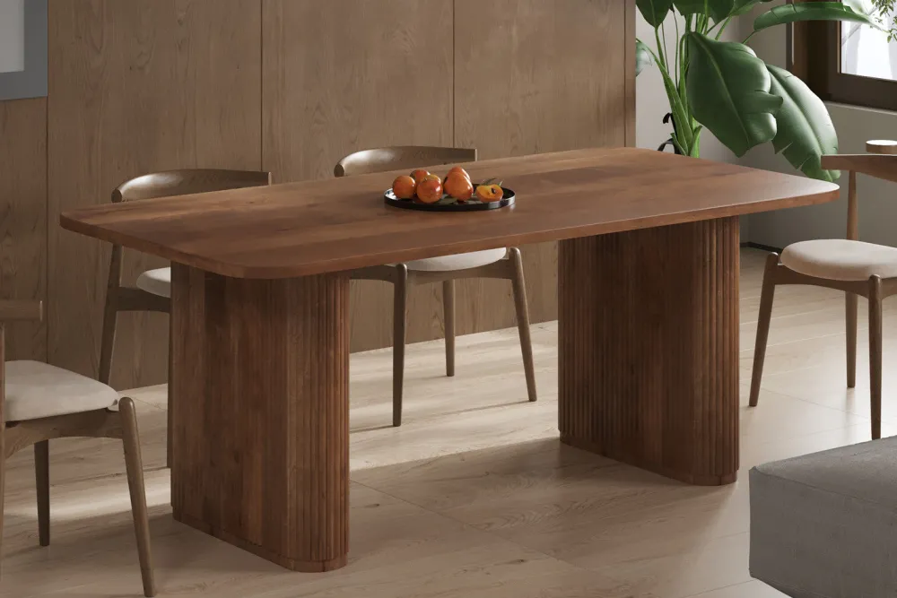 rousseau__tafel_jean__cm__0.webp Rousseau - Tafel Jean 200 cm Deens Ovaal Mango hout Lichtbruin - 77x200x100 cm | Belga Meubelen Sale
