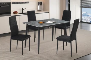 Rousseau - Tafel Kenzo 120 cm Rechthoekig Steen Grijs - 75x120x70cm | Belga Meubelen Outlet