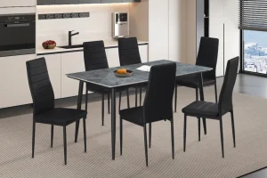 Rousseau - Tafel Kenzo 140 cm Rechthoekig Steen Grijs - 75x140x80cm | Belga Meubelen Outlet
