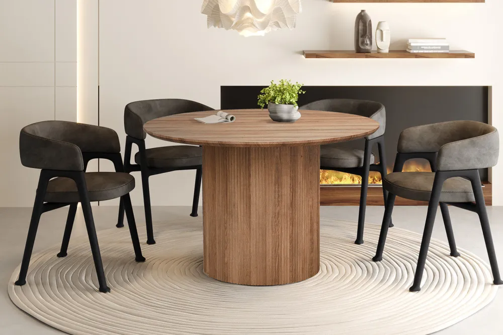 rousseau__tafel_lagos__cm_0-4.webp Rousseau - Tafel Lagos 120 cm Rond Decor Oude eik - 76x120x120 cm | Belga Meubelen Outlet