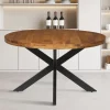 Rousseau - Tafel Maria 130 cm Rond Mango hout - 76x130x130cm | Belga Meubelen Online