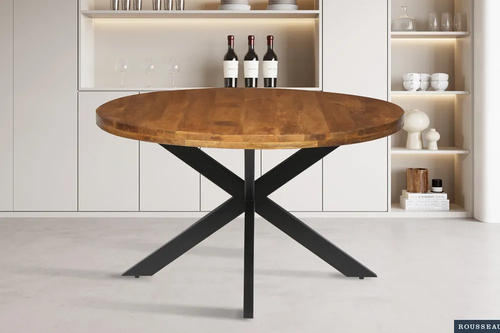 rousseau__tafel_maria__cm_0-1.webp Rousseau - Tafel Maria 130 cm Rond Mango hout - 76x130x130cm | Belga Meubelen Online