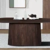 Rousseau - Tafel Miguel 200 cm Ovaal Mango hout Donkerbruin - 76x200x100 cm | Belga Meubelen Outlet