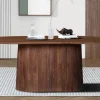 Rousseau - Tafel Miguel 200 cm Ovaal Mango hout Lichtbruin - 76x200x100 cm | Belga Meubelen Outlet