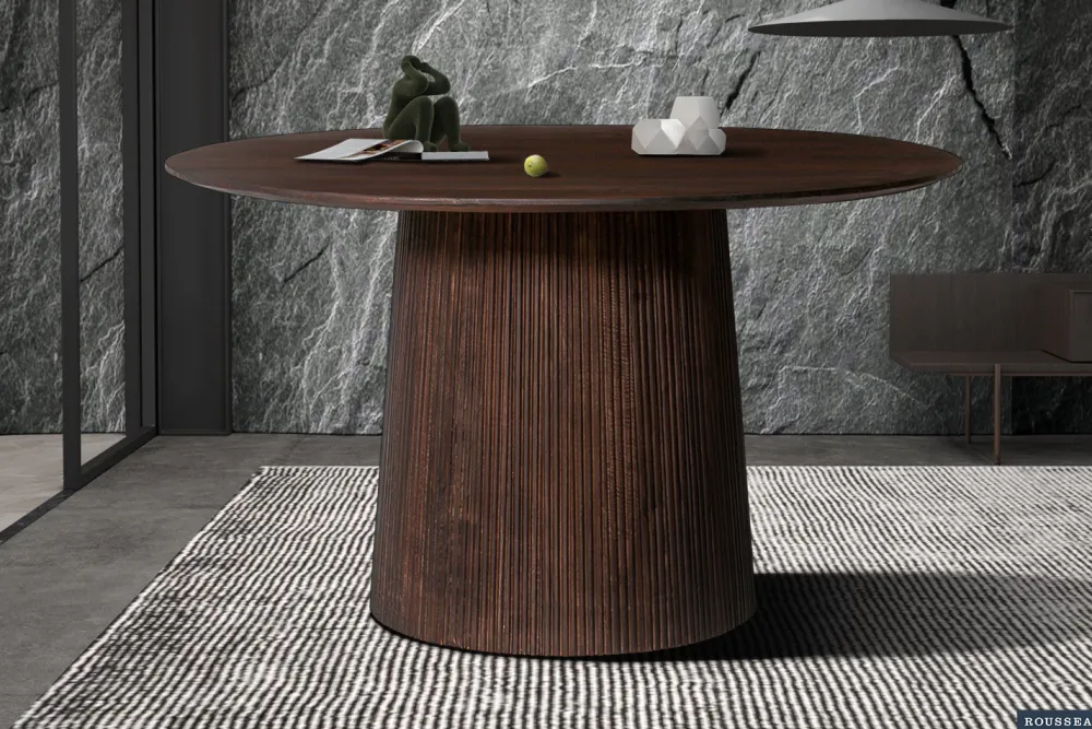 rousseau__tafel_miguel__c_0-4.webp Rousseau - Tafel Miguel 130 cm Rond Mango hout Donkerbruin - 76x130x130 cm | Belga Meubelen Sale