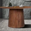 Rousseau - Tafel Miguel 130 cm Rond Mango hout Lichtbruin - 76x130x130 cm | Belga Meubelen Fashion