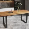 Rousseau - Tafel Nicola 200 cm Rechthoekig Mango hout - 76x200x100cm | Belga Meubelen Best