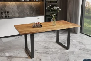 Rousseau - Tafel Nicola 180 cm Rechthoekig Mango hout - 76x180x90cm | Belga Meubelen Clearance