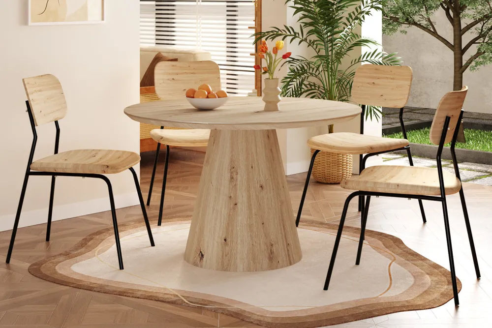 rousseau__tafel_tigo__cm__0.webp Rousseau - Tafel Tigo 120 cm Rond Decor Oude eik - 75x120x120cm | Belga Meubelen Fashion