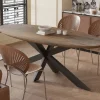 Rousseau - Tafel Tommy 220x100 cm Ovaal Spider-Poot Mango hout Tabaco - 77x220x100cm | Belga Meubelen Clearance