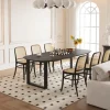 Rousseau - Tafel Tommy 220x100 cm Deens Ovaal U-Poot Mango hout Zwart - 77x220x100cm | Belga Meubelen Sale