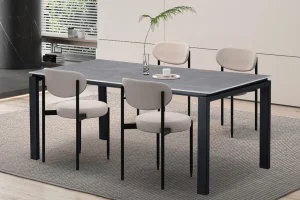 Rousseau - Tafel Zeus 180 cm Rechthoekig Steen Grijs - 76x180x90cm | Belga Meubelen Hot