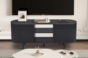 Rousseau - TV meubel Lagos 140 cm Decor Donkerbruin - 57.5x140x40 cm | Belga Meubelen Discount