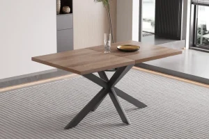 Rousseau - Uitschuifbare tafel Kos 160-200 cm Donkerbruin - 76x200x90 cm | Belga Meubelen Discount