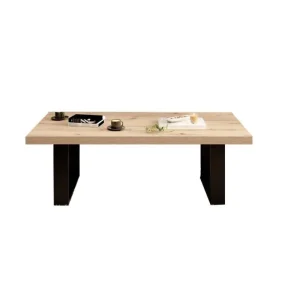 Salontafel Dijon - Lichte Eik - U-poten - 135x45x70cm | Belga Meubelen Clearance