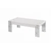 Salontafel Vittoria - Hoogglans - Wit/Marmer - 130x42x66cm | Belga Meubelen Outlet