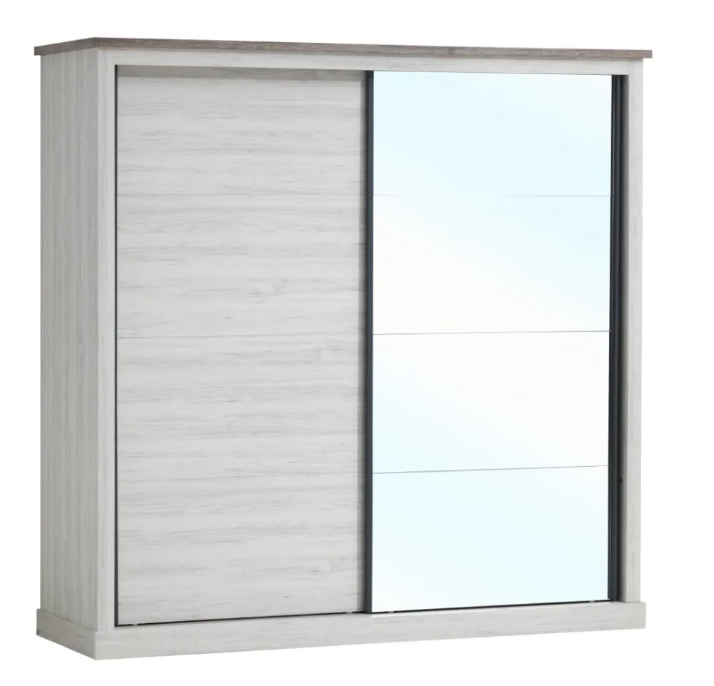 tcy__kleerkast_orlando____0.webp TCY Kleerkast Orlando - 2 schuifdeuren - Grijze Eik - 215x215x60cm | Belga Meubelen New