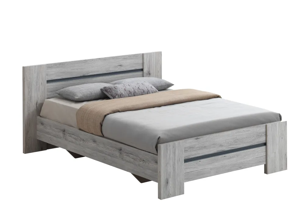 tweepersoonsbed_oyster__g_0.webp Tweepersoonsbed Oyster - Grijze Eik - 140x88x200cm | Belga Meubelen Best