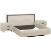 Tweepersoonsbed Riva - 2 nachtkastjes - Lichtgrijze Eik - 140x85x200cm | Belga Meubelen Sale