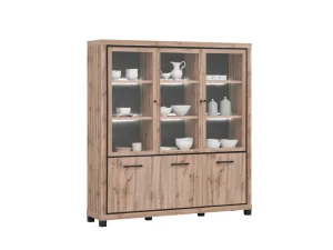 TYC - Bibliotheek Opera - 3 glasdeuren - met LED - b191xh205xd45cm | Belga Meubelen Outlet