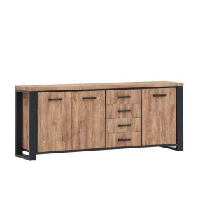 TYC - Dressoir Orly - Industri-le Eik - 225x90x45cm | Belga Meubelen Best