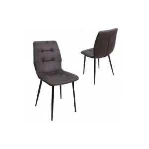 TYC - Eetkamerstoel Olan - Stof - Grijs - 44x89x53cm | Belga Meubelen Outlet