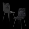 TYC - Eetkamerstoel S200 - Stof - Zwart Velvet - 45x90x55cm | Belga Meubelen Hot