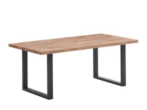 TYC - Eettafel Orly - Industrieele Eik - U-poten - 2 afmetingen - 190/220x76x95cm | Belga Meubelen New