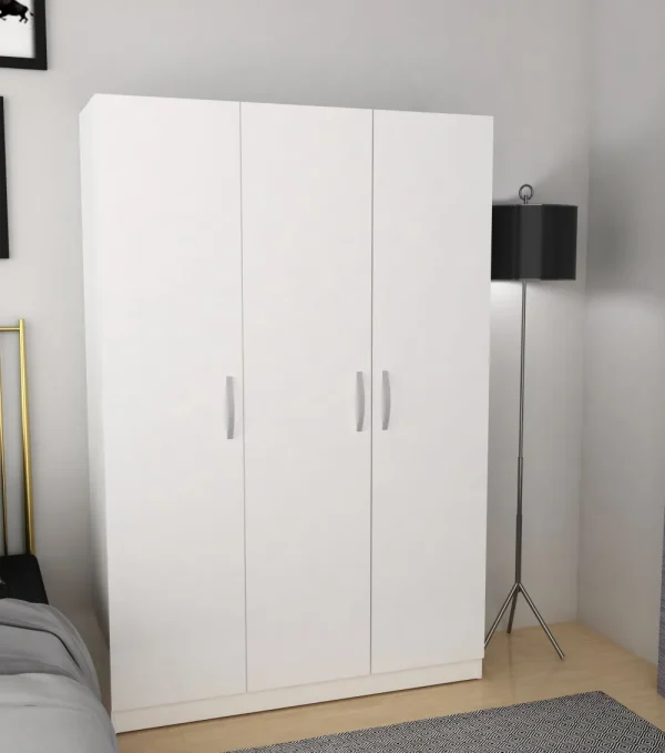 TYC - Kleerkast - bergkast Elmo - 3-draaideur - Snow White - 120x180x40cm | Belga Meubelen Online
