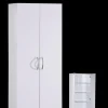 TYC - Kleerkast - bergkast Eden - 2-draaideuren - Wit decor - 60x180x50cm | Belga Meubelen Outlet